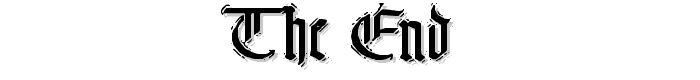 The End. font